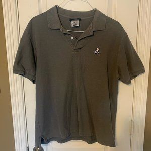 Psycho Bunny Grey Men's Collared Shirt - Size 6